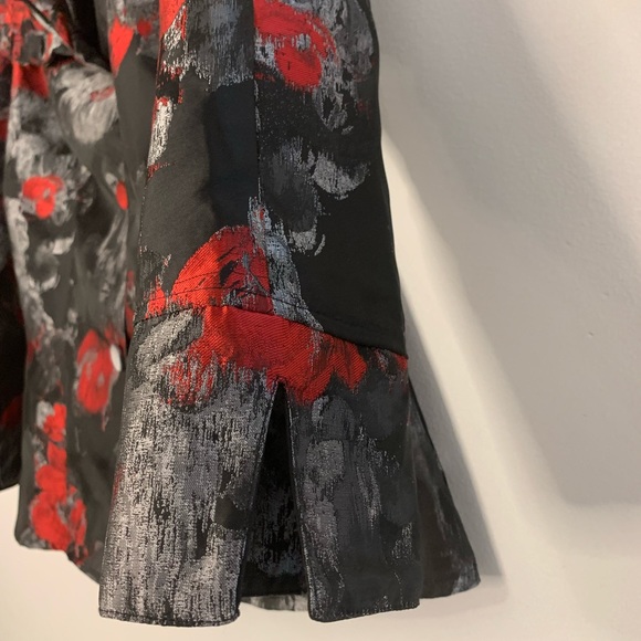 Vintage Puli women’s floral jacket, red black and silver size Small - Picture 3 of 7